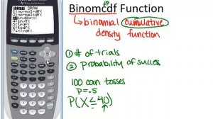 Binomcdf Function: Lesson (Basic Probability and Statistics Concepts)