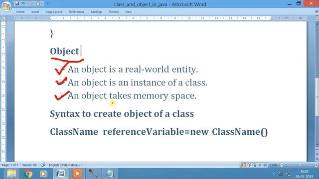 Class and Object In Java - Lecture 6