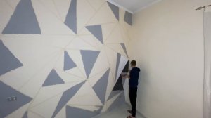 How to Paint Geometric wall | Покраска стен Идеи | Геометрия