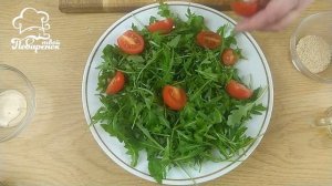 Итальянский салат с рукколой и помидорами черри - готовим за 5 минут ПЕРЕД ПОДАЧЕЙ
