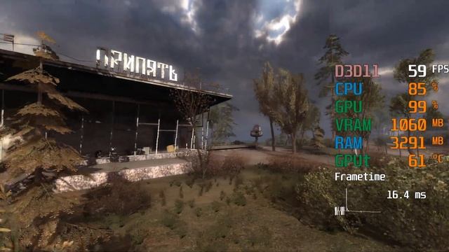Radeon Vega 8 Graphics -- AMD Ryzen 3 3200G -- STALKER Call of Pripyat Benchmark