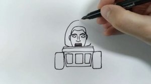 Как нарисовать Скибиди Туалет с пилами и колесами