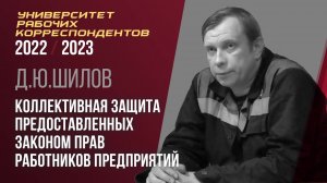 Коллективная защита предоставленных законом прав работников предприятий. Д. Ю. Шилов. 10.11.2022.