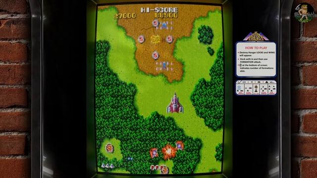 Terra Cresta - Arcade. Gameplay with HSM reflective shader. смотреть онлайн