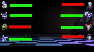 [SFM FNaF] Top 5 SECURITY BREACH vs FNaF Fight Animations WITH Healthbars