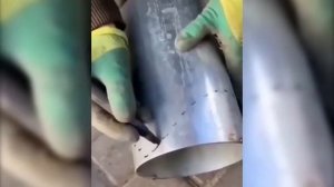 Как легко разметить трубу под  стык 90 градусов для сварки.