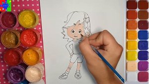 Чуч- Мяуч рисуем Марусю из нового мультика. Раскраска для детей