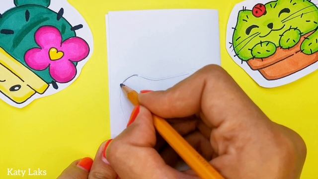 diy/самодельные наклейки/как нарисовать кактус смотреть онлайн