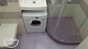 Ванная комната с поддоном для душа - самодельный душевой поддон из мозаики