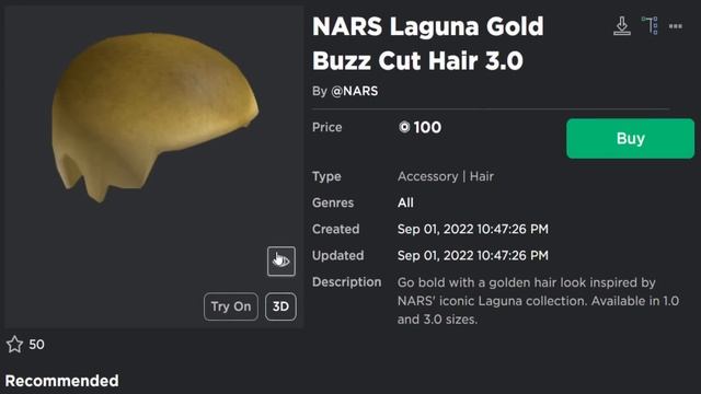 FREE ACCESSORY! HOW TO GET NARS Laguna Gold Buzz Cut Hair 1.0 & 3.0! (ROBLOX NARS Color Quest Event смотреть онлайн