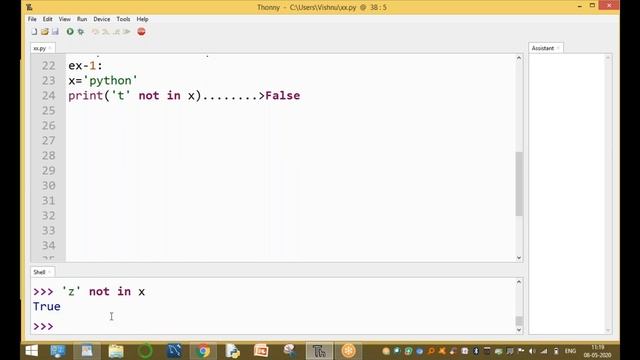Membership Operators in Python | Types of Membership Operators | Learn python online