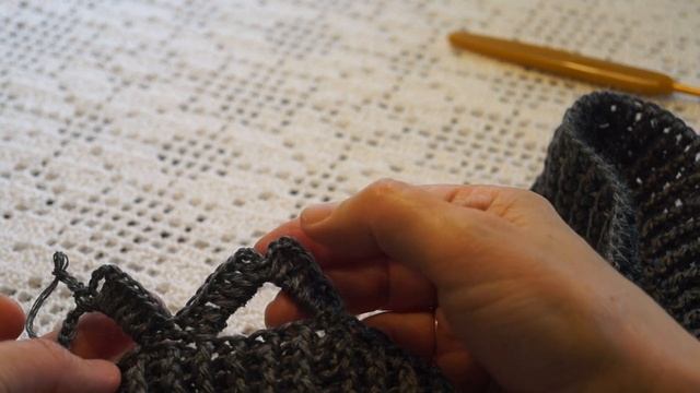 Кофта - сетка крючком 1часть . Crochet blouse (В №71) смотреть онлайн