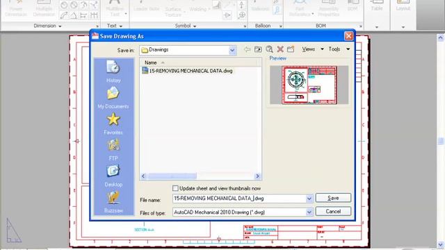 Autocad Mechanical: Removing Mechanical Content