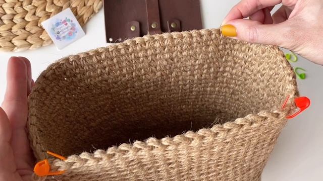 ПРОСТОЙ СПОСОБ! СТИЛЬНЫЙ АКСЕССУАР из джута крючком с кожаной фурнитурой, простой и подробный МК