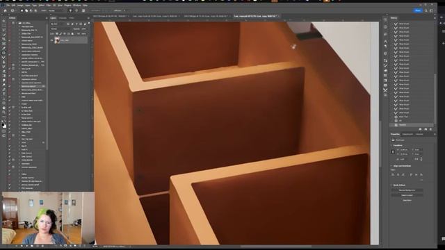Замена цвета и текстуры деревянного комода в photoshop