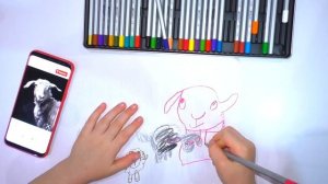 ОВЦА АЛЬПАКА И КОЗЕЛ урок рисования для детей Рисунки Матильды