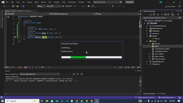 CRUD Operation in ASP.NET Core using Visual Studio 2022