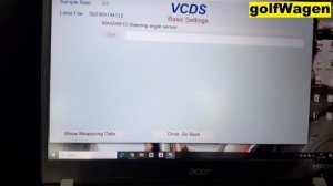 VW Golf 7 steering wheel angle sensor calibration /basic settings/ VCDS