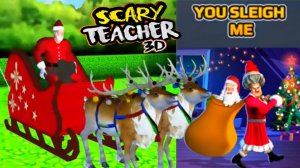 ЗЛАЯ УЧИЛКА ПОХИТИЛА САНТА КЛАУСА - SCARY TEACHER 3D - Мульт игра для детей