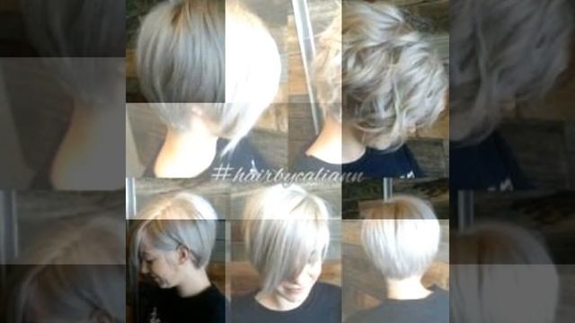 Short Bob Pixie Hairstyles For Women Any Age 40-50 With Platinum Gray Hair Dye Colours 2022 смотреть онлайн