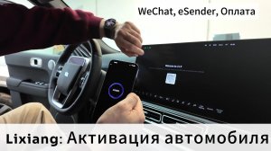 Активация автомобиля Lixiang (WeChat, eSener, оплата китайского номера)