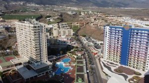 Playa Paraiso is a resort in the south of Tenerife. - 4K Drone Footage - Bird's Eye View.