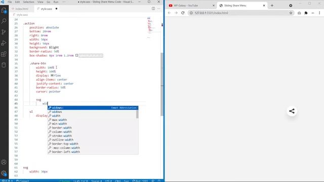 Sliding Share Menu | CSS3 | SASS | HTML | JS смотреть онлайн