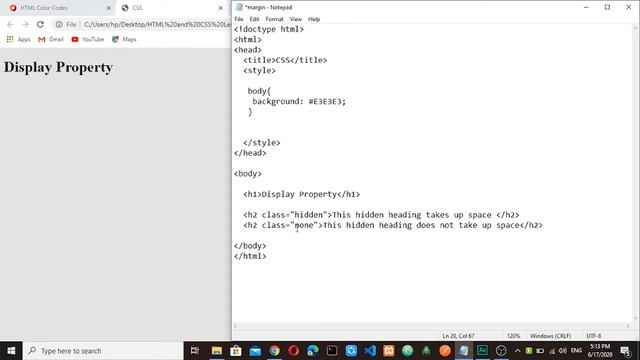 HTML and CSS Tutorials for beginners | #27th CSS Display Property