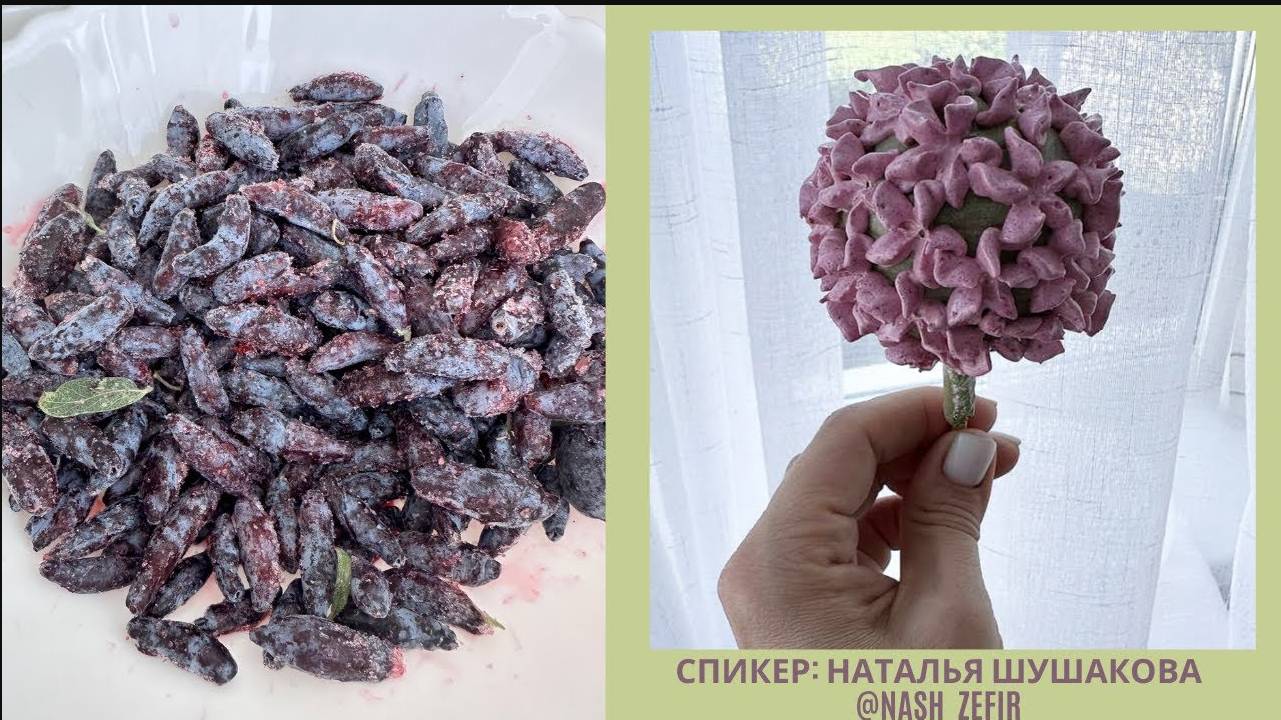 МК Натальи Шушаковой🌹ЗЕФИР из Жимолости + РЕЦЕПТ🌿