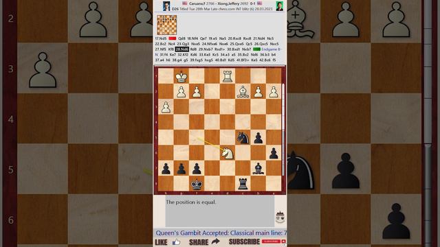 Titled Tuesday 28th March Late 2023 - Round: 6 || Fabiano Caruana vs Jeffery Xiong