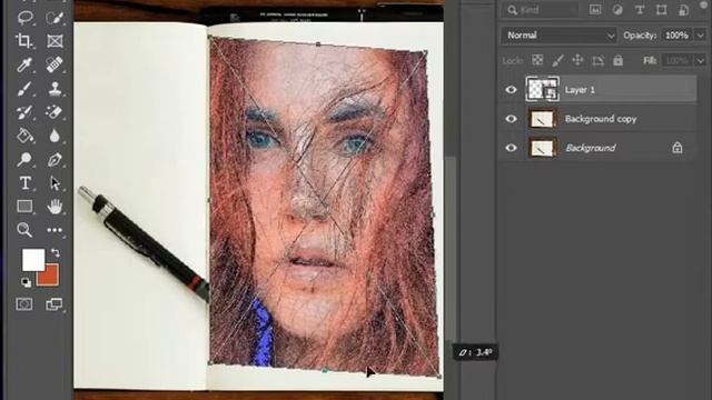 Colorful Pencil Sketch Effect on Paper - using Photoshop 2021 смотреть онлайн
