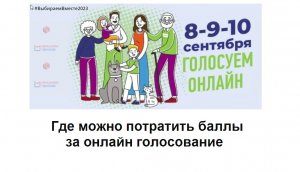 Где можно потратить баллы за онлайн голосование