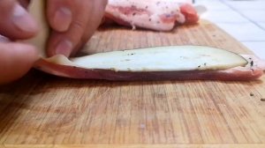 Горячие рулетики из свинины и баклажана! Красивое и вкусное блюдо для праздничного стола.
