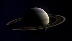 Планета Сатурн и Кольца в Космосе Бесплатный Видео Футаж 4К