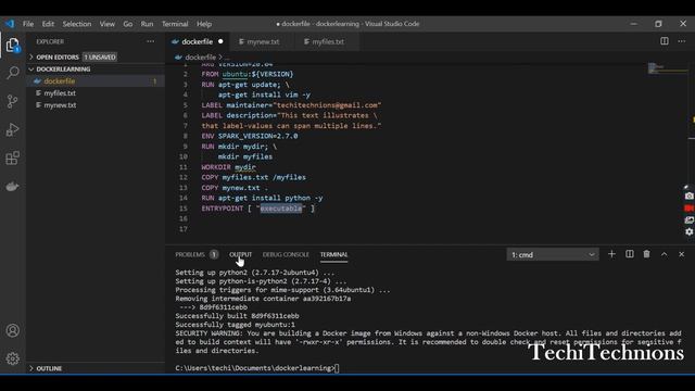 Dockerfile for beginners | Difference between ENTRYPOINT and CMD | 8. ENTRYPOINT and CMD смотреть онлайн