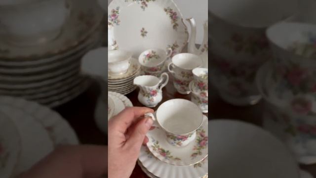 Royal Albert England “Moss Rose” Чайный сервиз. Английский фарфор. #фарфор #находки