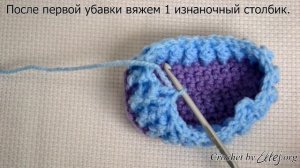 ♦ Пинетки для новорожденных крючком 10-11 см • ellej