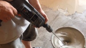 Замес экопола, гипсополимер, наливные полы