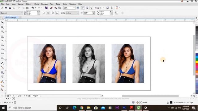 Colour changes in corel draw BITMAP | RGB | CMYK смотреть онлайн