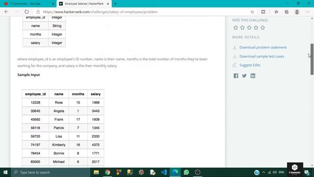 Employee Salaries Hackerrank Solution | Type of Triangle Hackerrank Solution | SQL Practice