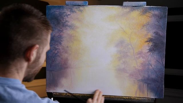 Golden Winter Frost - Landscape Painting смотреть онлайн