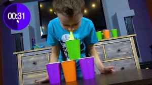 Challenge Baloon Pyramid или челлендж с шариками. Собери пирамиду из стаканчиков воздушными шарикам