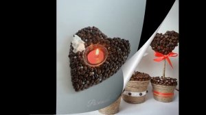Поделки из кофейных зерен / Crafts made from coffee beans