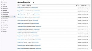 Updated abuse reports list page MVC demo