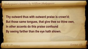 Sonnet 069 by William Shakespeare