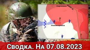 Бои в районе Новоегоровки и обстановка на Велико-Новоселовском направлении. Сводка на 07.08.2023 г.