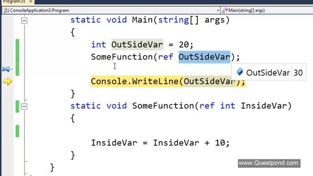 C# Out parameters Vs REF parameters смотреть онлайн