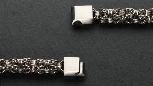 Византийская цепочка из нержавеющей стали Тритон макси плюс, 9 мм, f1552h, кольчужная техника плетен