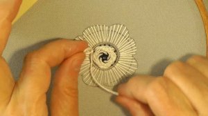 See how easy it is to make an embroidery Swirl Flower