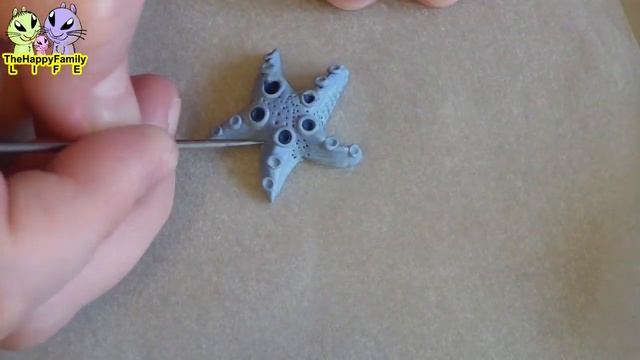 Полимерная глина - Морская ЗВЕЗДА / Starfish charm from polymer clay смотреть онлайн